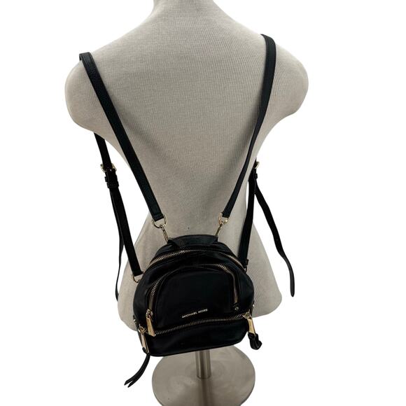 Michael Kors black leather Rhea Mini Leather Backpack main image 8
